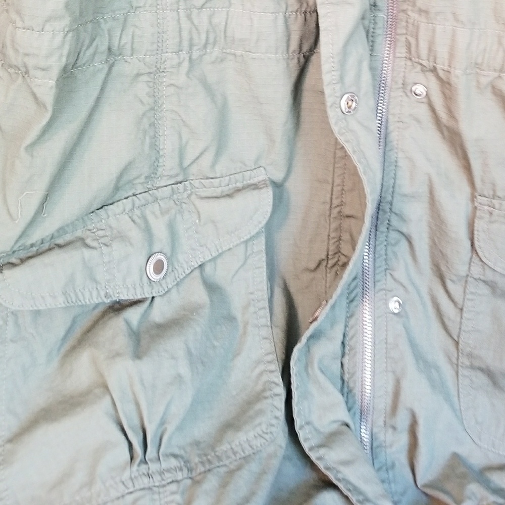 Basic Editions Hooded Spring Jacket In Olive Green - image 4